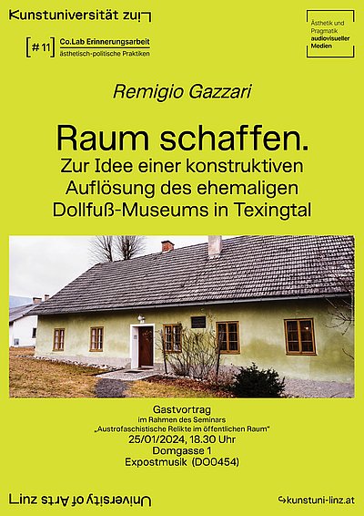 Gastvortrag "Raum schaffen."