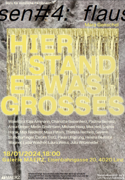 flausen #4: HIER STAND ETWAS GROSSES