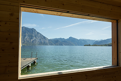 Sauna-Ausblick auf den See / Foto: Michael Wittig