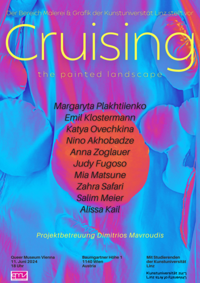 Plakat zur Ausstellung "Cruising the Painted Landscape"