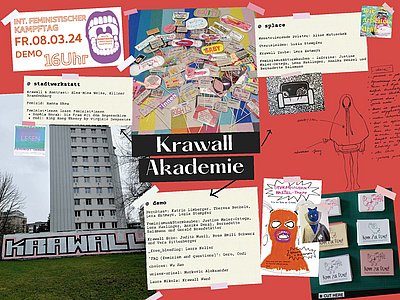 Programm Krawall Akademie zum Feministischen Kampftag