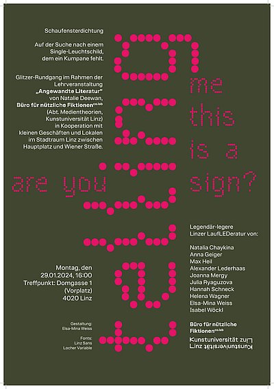 Angewandte Literatur Plakat